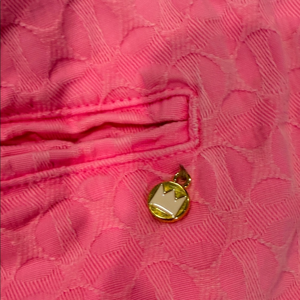 Crown & Ivy Pink Scalloped High Waist Shorts - Picture 5 of 5